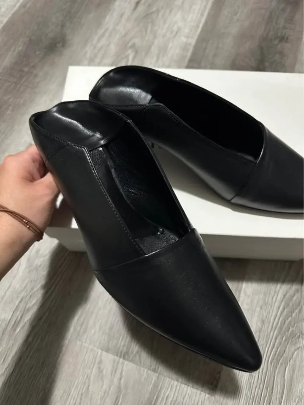 Coset clear out! Thakoon black leather kitten heel mules size 38 US 7.5-8